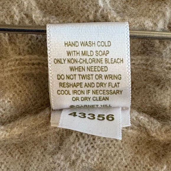 Garnet Hill Cashmere Cable Knit Open Cardigan - Picture 10 of 16